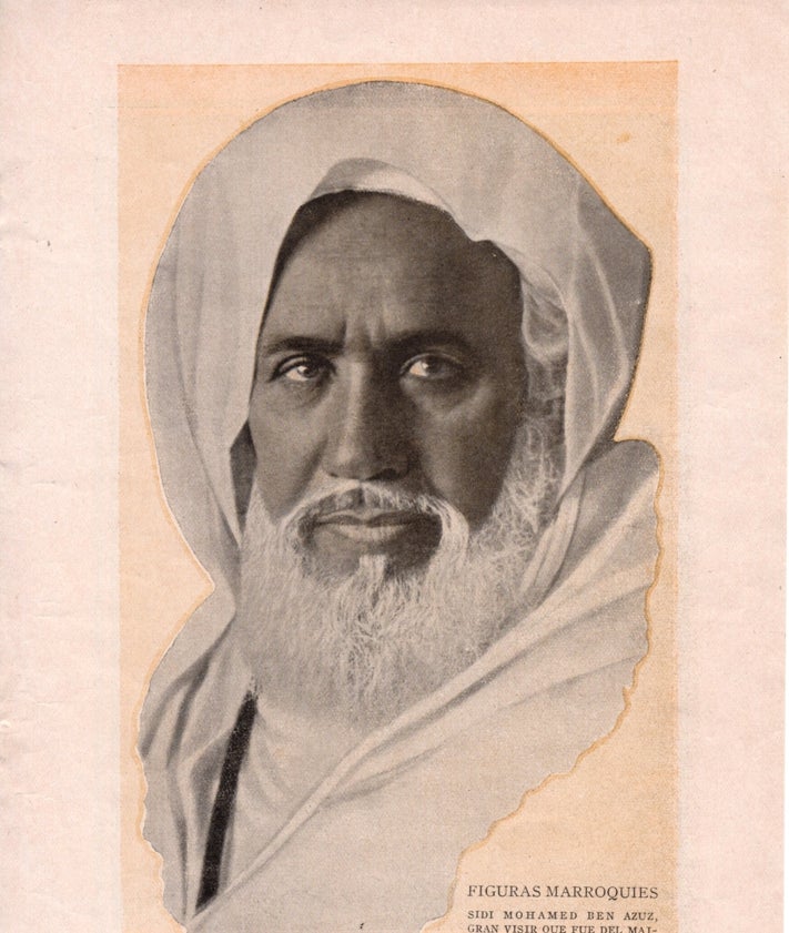 Imagen secundaria 2 - Llegada al cuartel de Dar Riffien del Rey Alfonso XIII. 5 de octubre de 1927; Zoco del trigo. Tetuán, 1928 y retrato del gran visir Sidi Mohamed Ben Azuz.